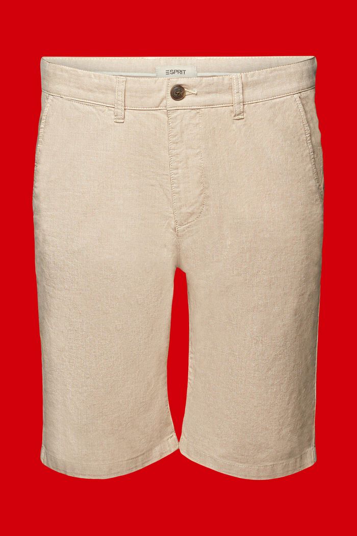 Pantalón corto estilo chino en dos tonos, LIGHT BEIGE, detail image number 7