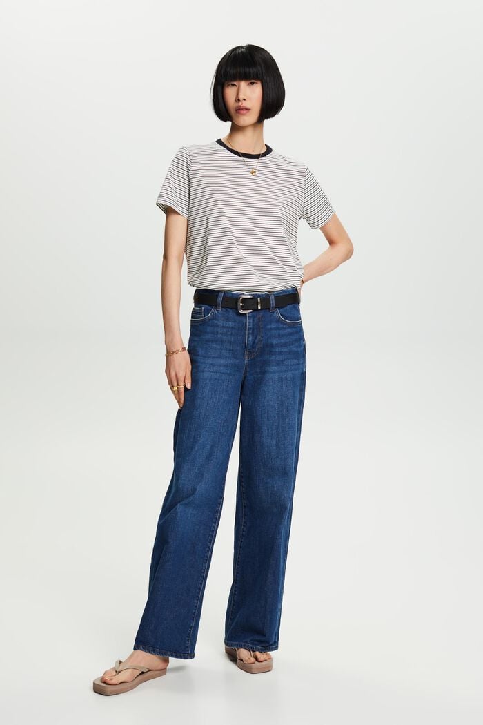 Camiseta a rayas, 100% algodón, OFF WHITE, detail image number 4