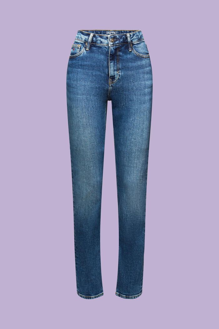 Jeans high rise retro slim fit, BLUE MEDIUM WASHED, detail image number 6