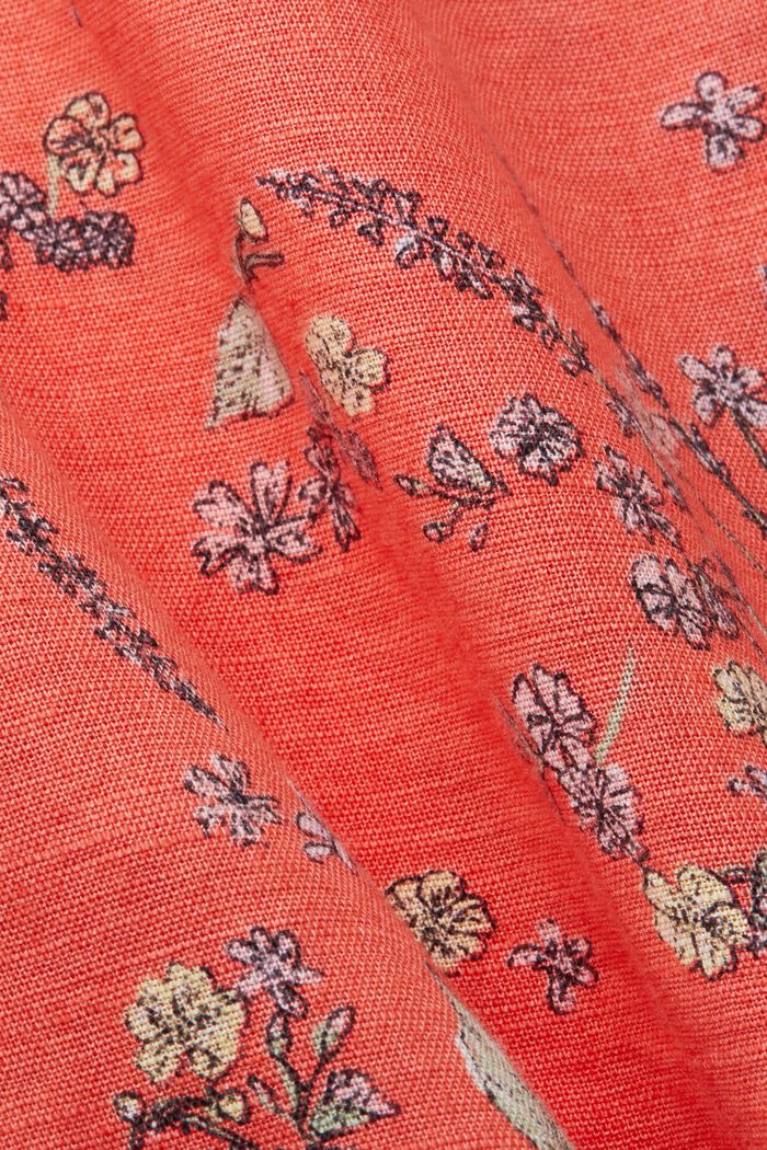 Blusa sin mangas, mezcla de algodón y lino, CORAL ORANGE, detail image number 5