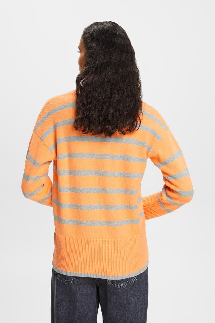 Jersey de manga larga con cuello en pico, PEACH, detail image number 4