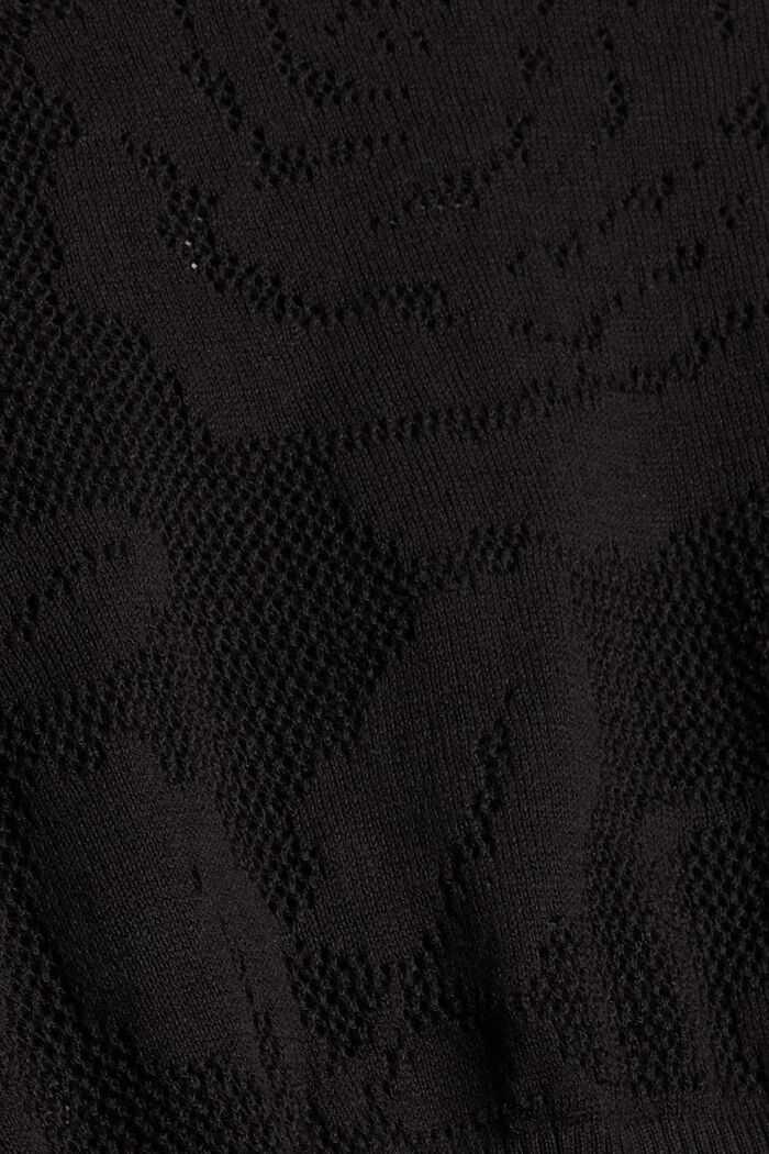Jersey de punto calado, BLACK, detail image number 1