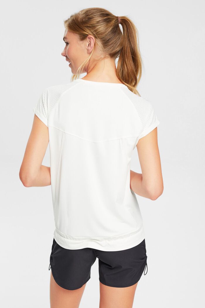 Reciclada: camiseta deportiva con cordón y tecnología E-DRY, OFF WHITE, detail image number 3