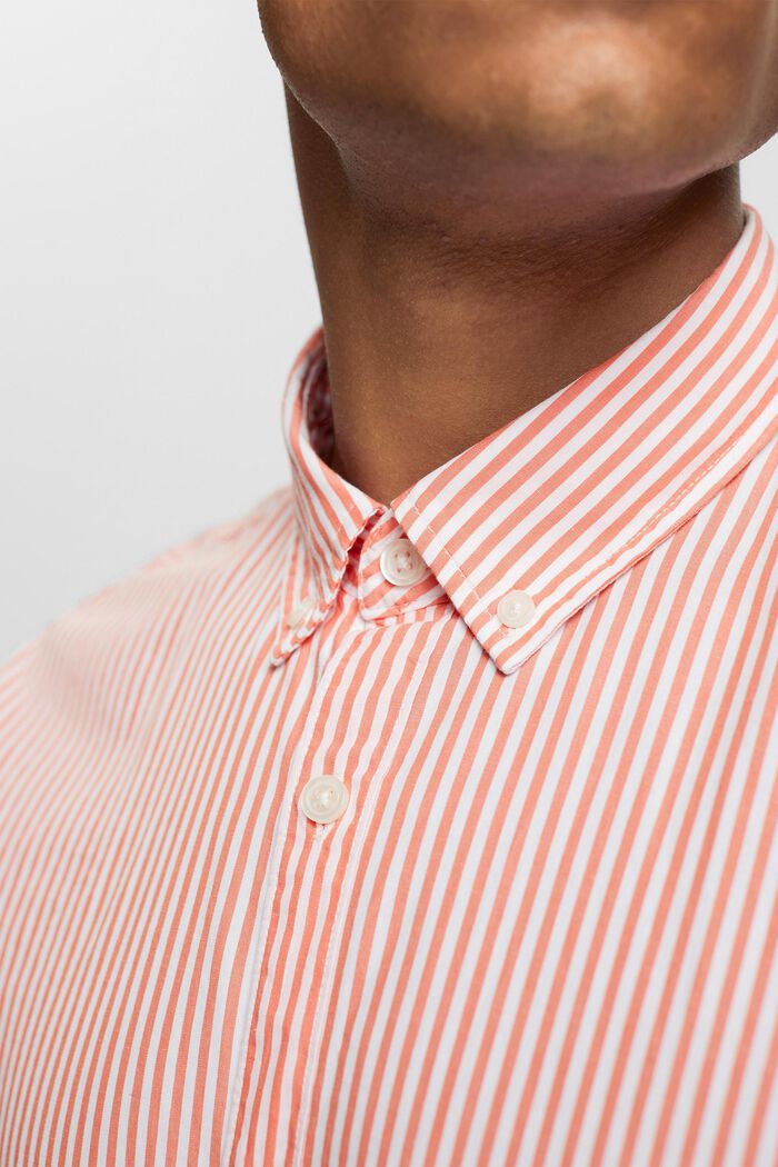 Camisa de cuello abotonado con diseño de rayas, CORAL, detail image number 2