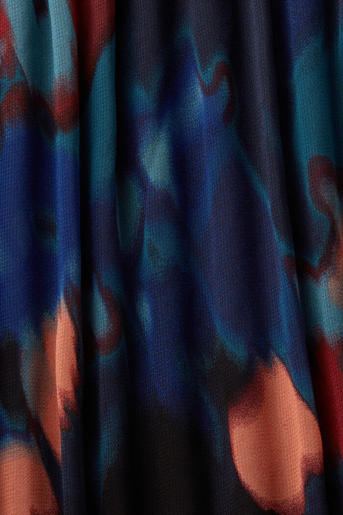Falda midi plisada de gasa, DARK BLUE, detail image number 5