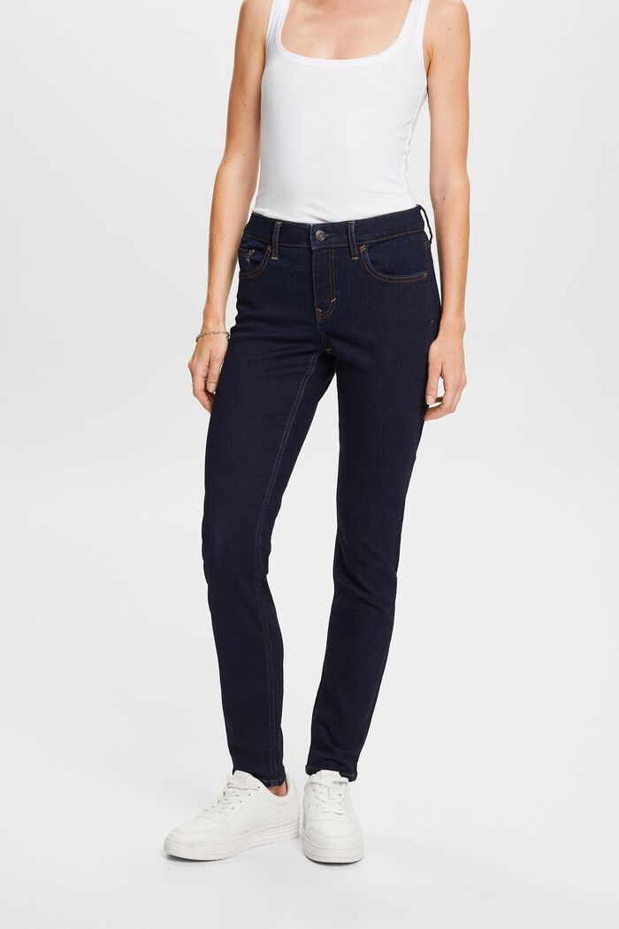 Reciclados: jeans mid-rise slim fit elásticos, BLUE RINSE, detail image number 0