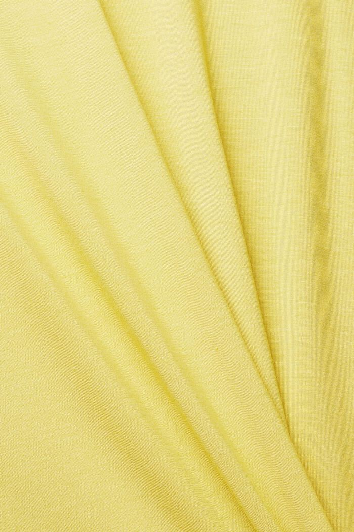 De TENCEL™: camiseta drapeada, YELLOW, detail image number 4
