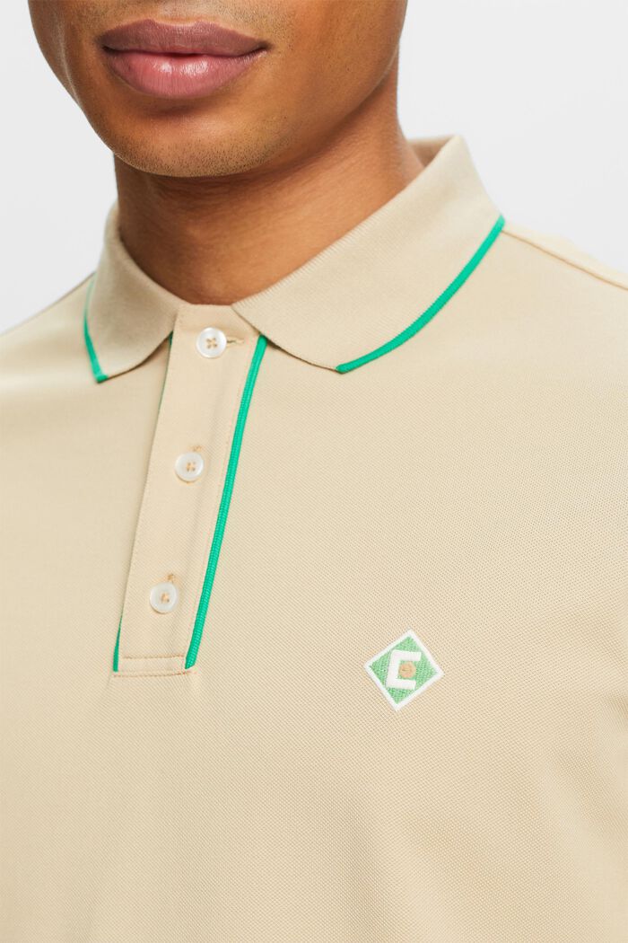 Camiseta de logotipo estilo polo, SAND, detail image number 3