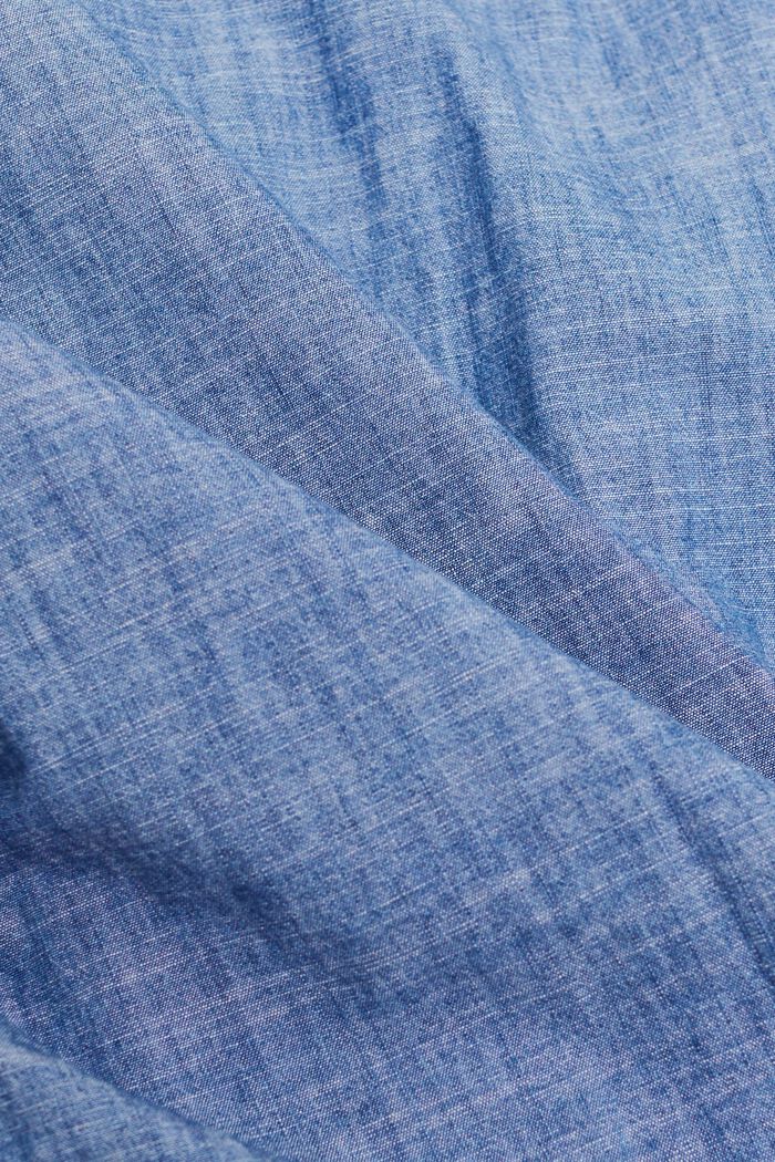 Camisa abotonada de chambray, BLUE MEDIUM WASHED, detail image number 6