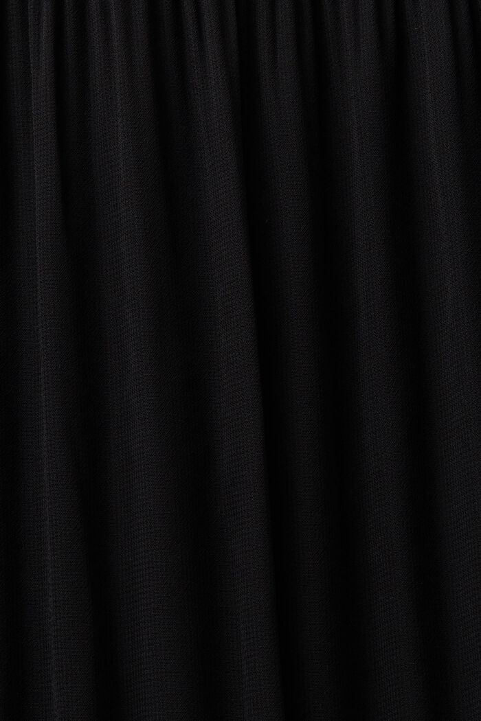 Falda midi de gasa plisada, BLACK, detail image number 5