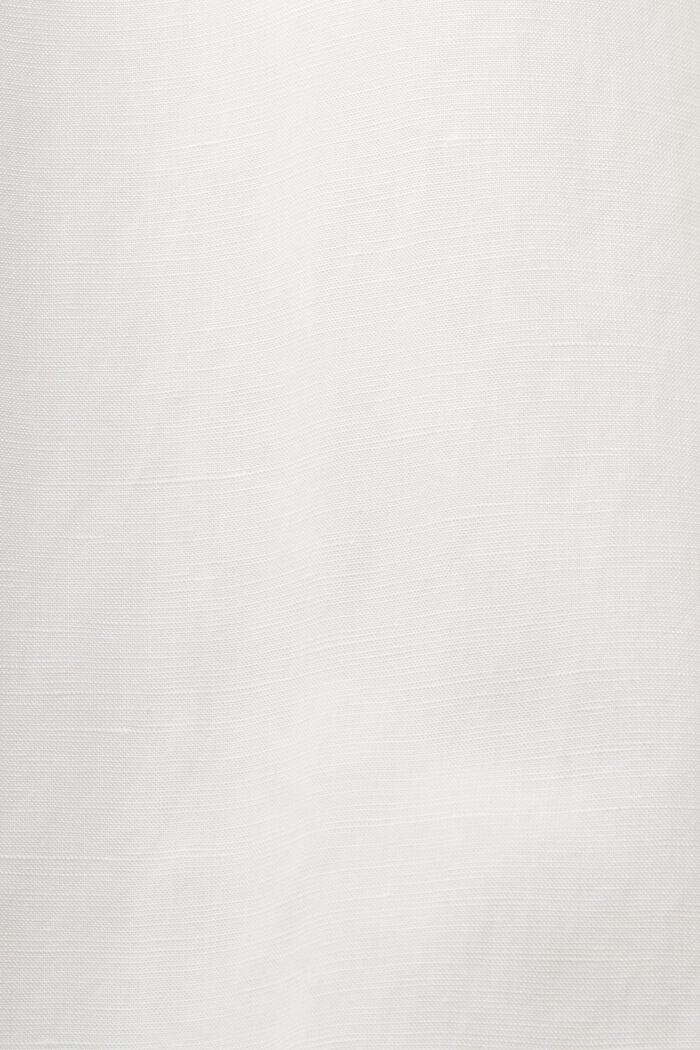 Camiseta de manga corta, mezcla de lino, WHITE, detail image number 4