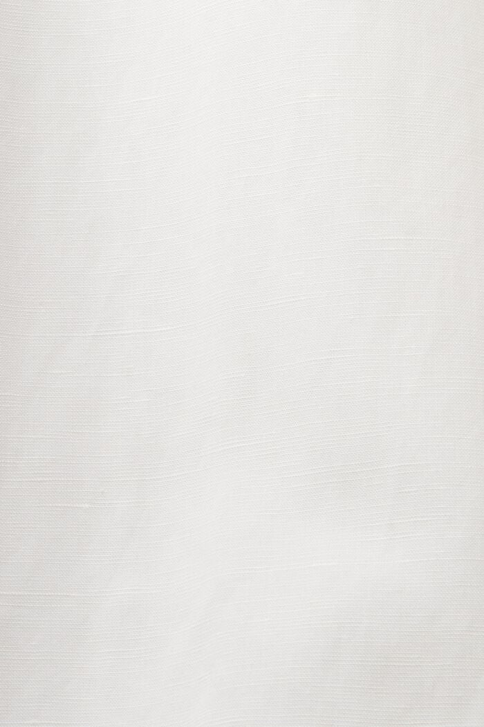 Camiseta de manga corta, mezcla de lino, WHITE, detail image number 4