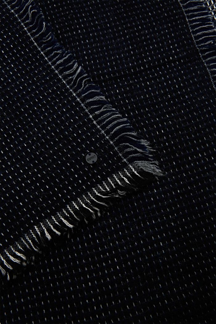 Bufanda de punto con textura, NAVY, detail image number 1