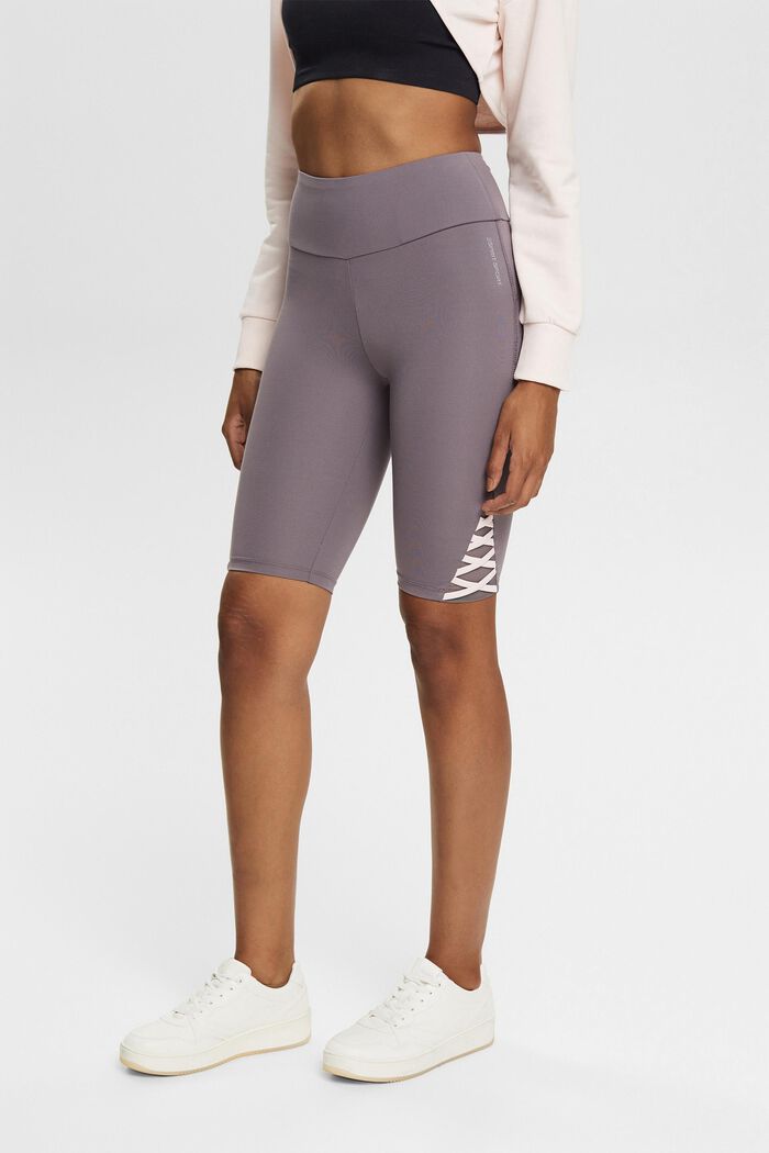 Reciclado: shorts deportivos con tecnología E-DRY, TAUPE, detail image number 0