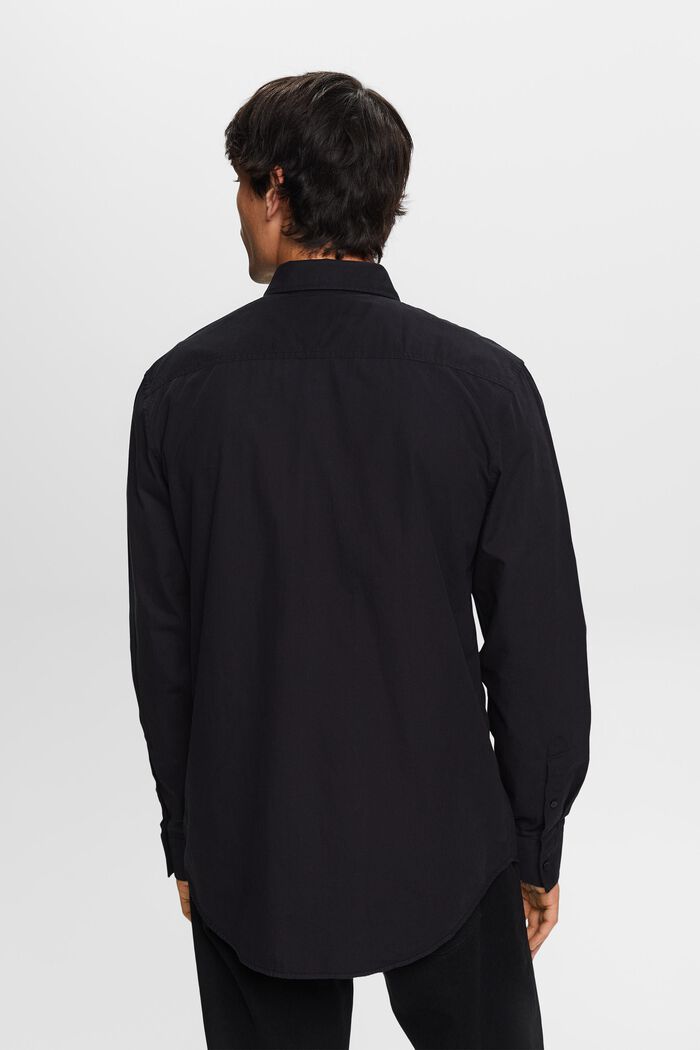 Camisa estilo militar de algodón, BLACK, detail image number 3