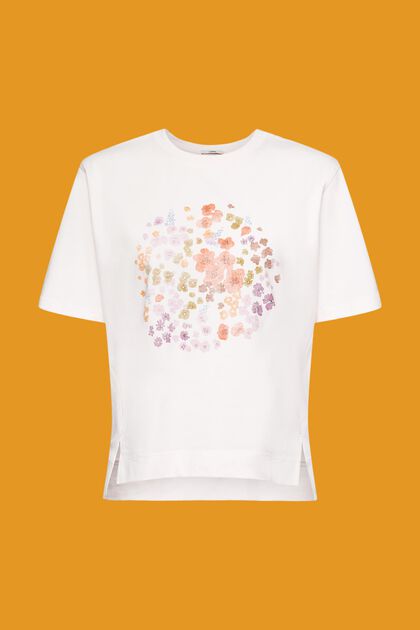 Camiseta con estampado de flores