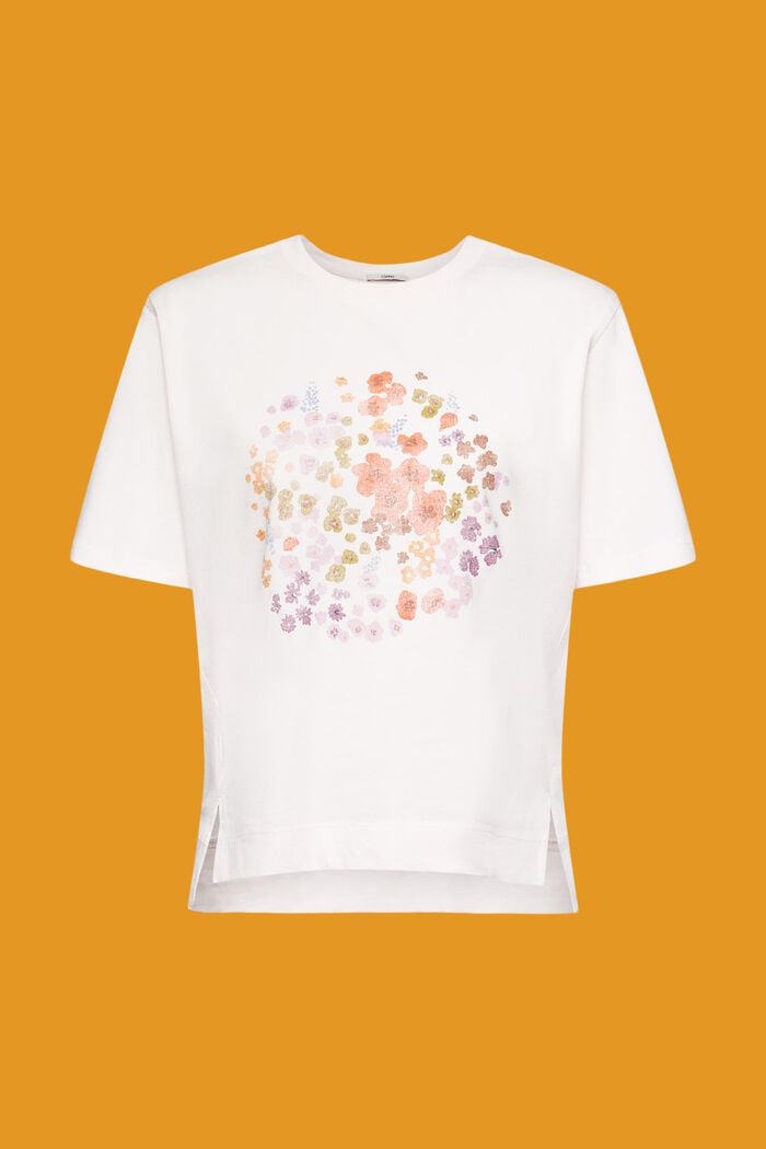 Camiseta con estampado de flores, LIGHT PINK, detail image number 6