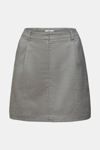 Minifalda de tweed, GUNMETAL, overview