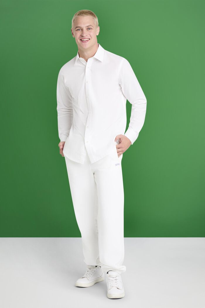 Camisa en popelina de algodón, WHITE, detail image number 2