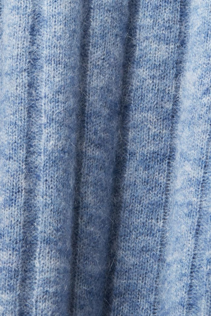 Jersey oversize de punto acanalado con cuello en pico, BLUE LAVENDER, detail image number 5