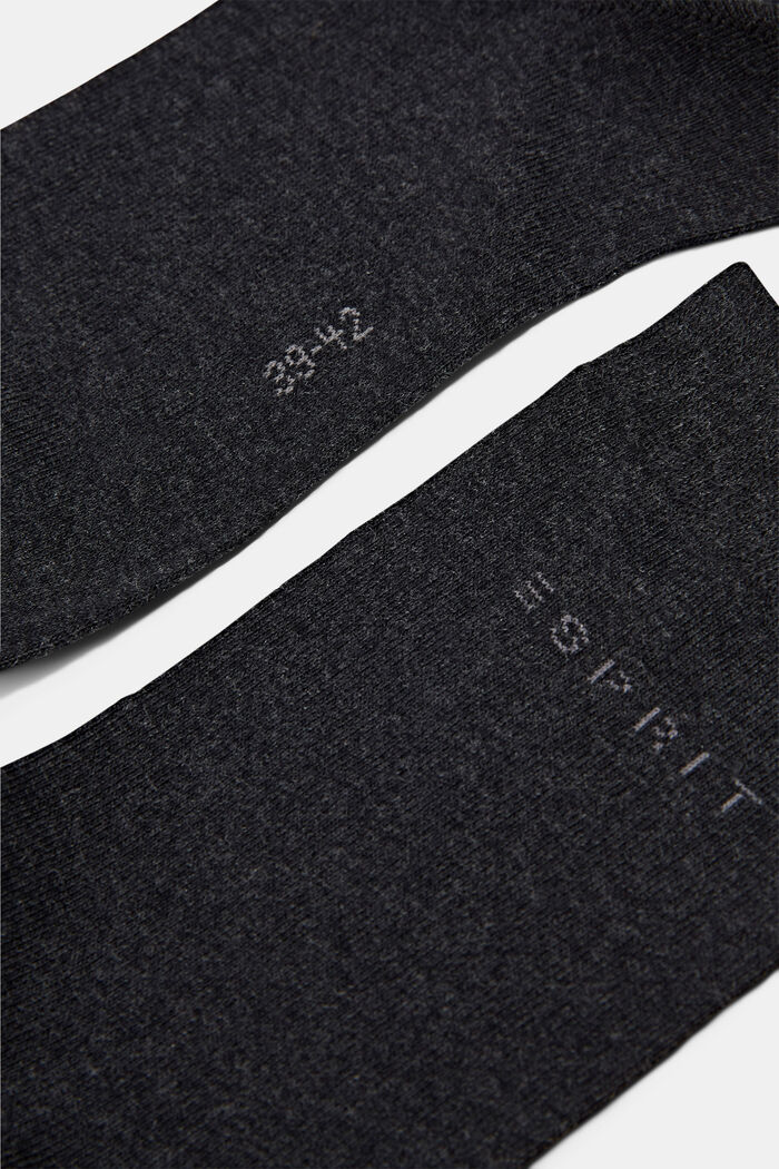 Pack de 2 pares de calcetines de punto, en algodón ecológico, ANTHRACITE MELANGE, detail image number 1