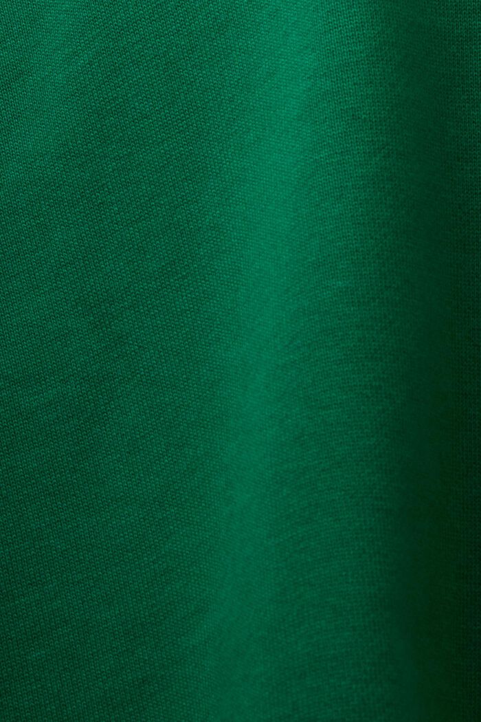 Sudadera de algodón ecológico con capucha y logotipo bordado, DARK GREEN, detail image number 4