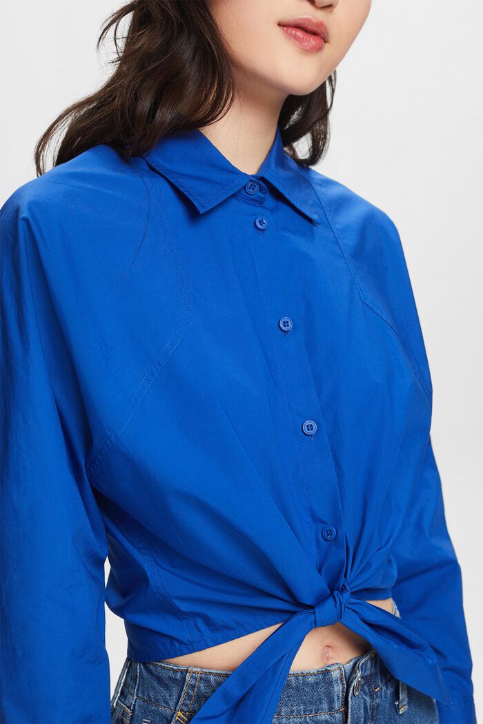 Camisa con lazo corta, BRIGHT BLUE, detail image number 3