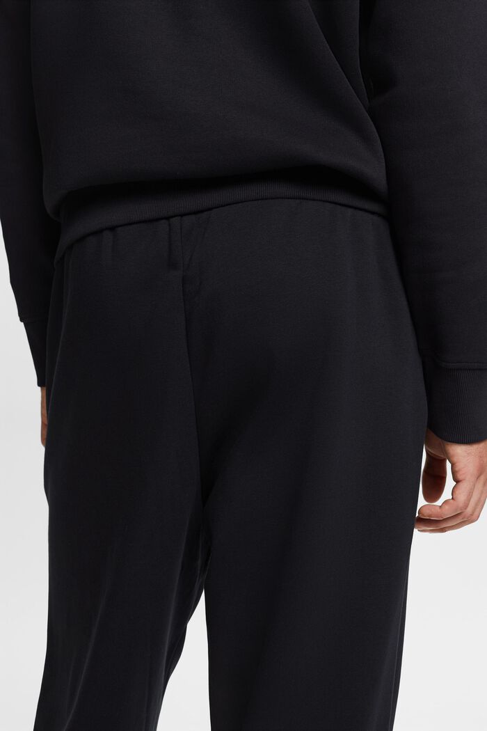 Pantalones deportivos con logotipo pespunteado, BLACK, detail image number 2