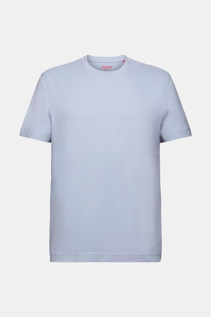 Camiseta de cuello redondo en tejido jersey de algodón, LIGHT BLUE LAVENDER, detail image number 6