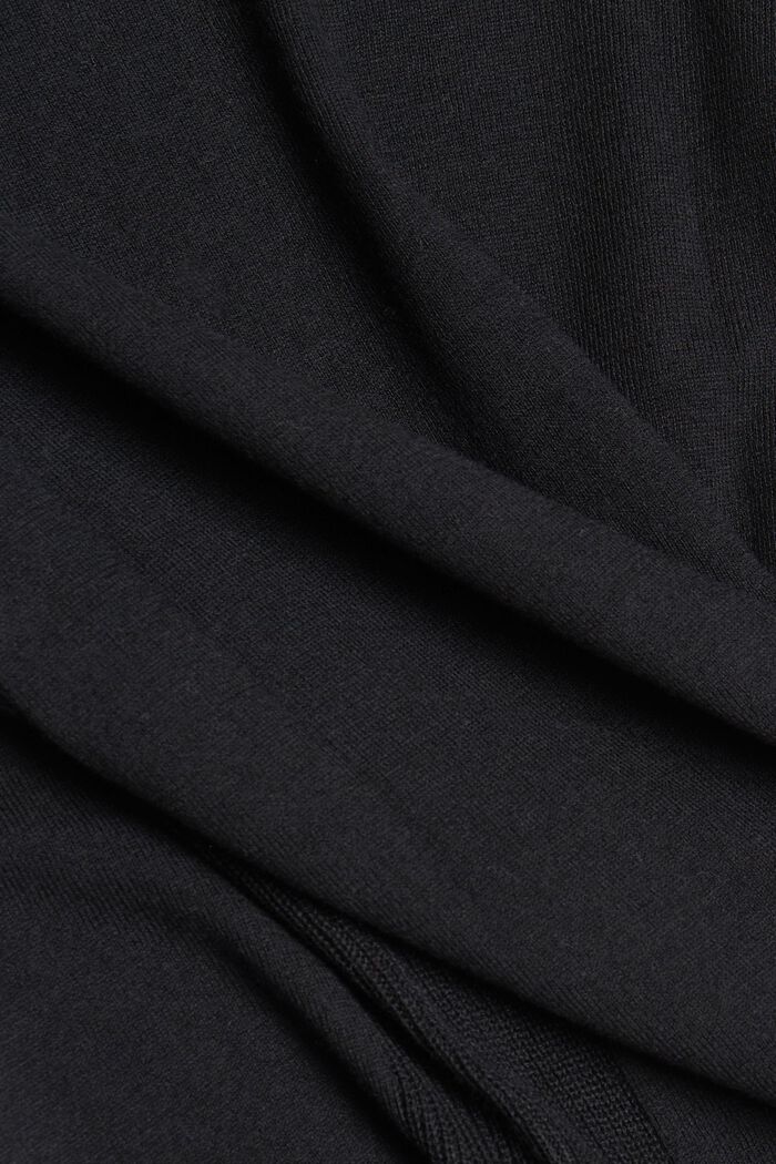 Jersey con bajo irregular, mezcla con algodón ecológico, BLACK, detail image number 5