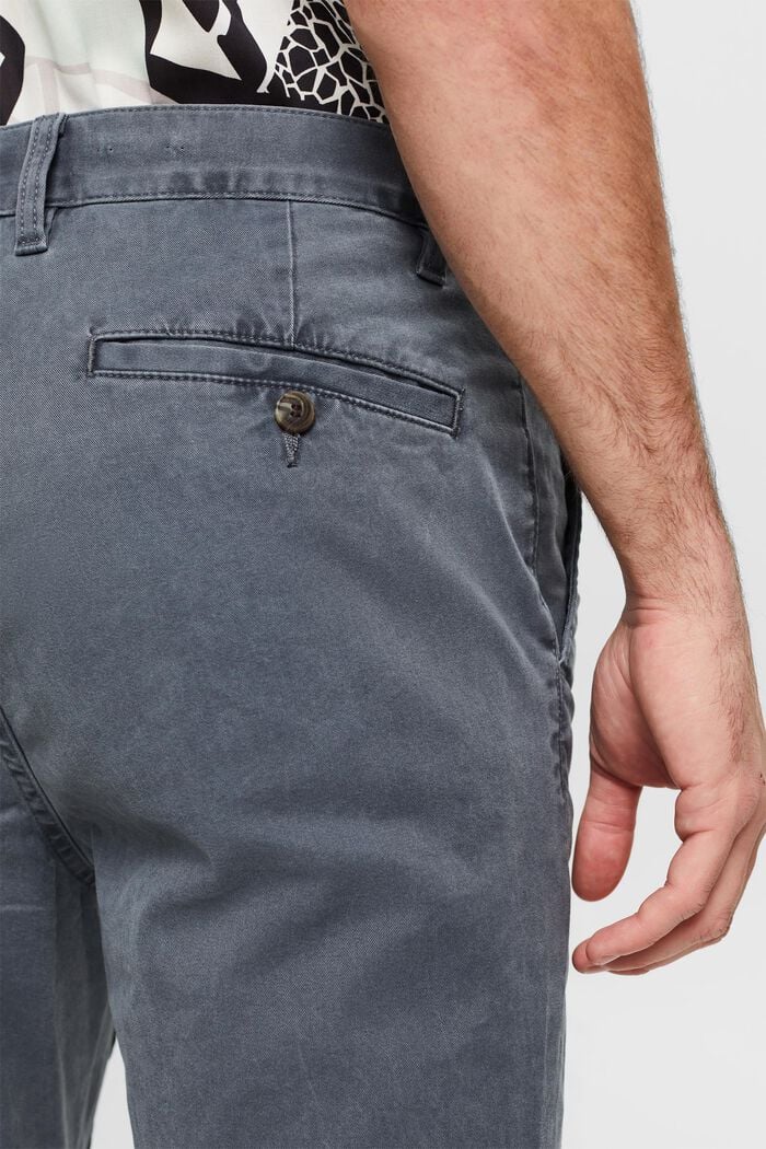 Pantalones chinos SLIM con efecto lavado, DARK GREY, detail image number 4