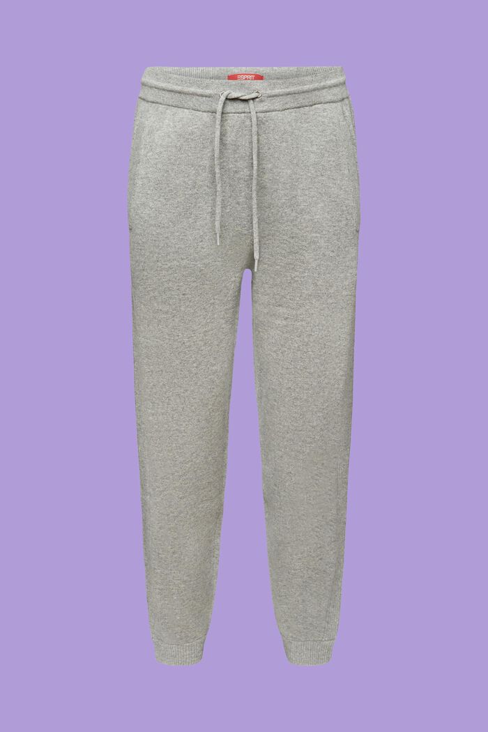Pantalón deportivo unisex de punto con lana y cachemir, LIGHT GREY, detail image number 7