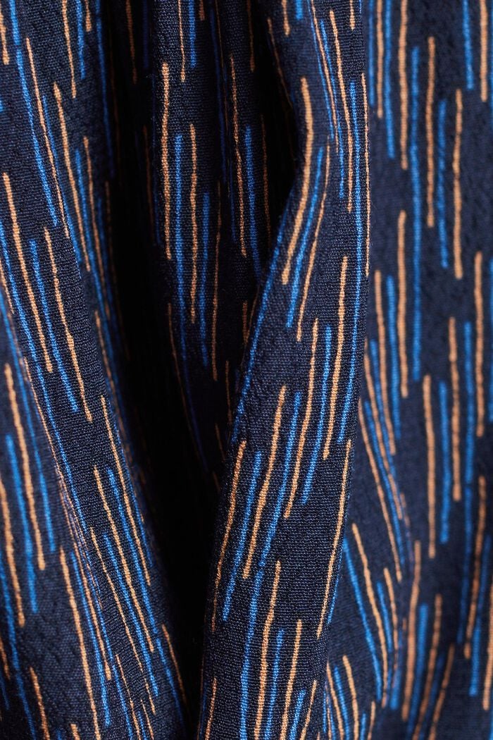 Blusa de crepé con estampado allover, NAVY, detail image number 5