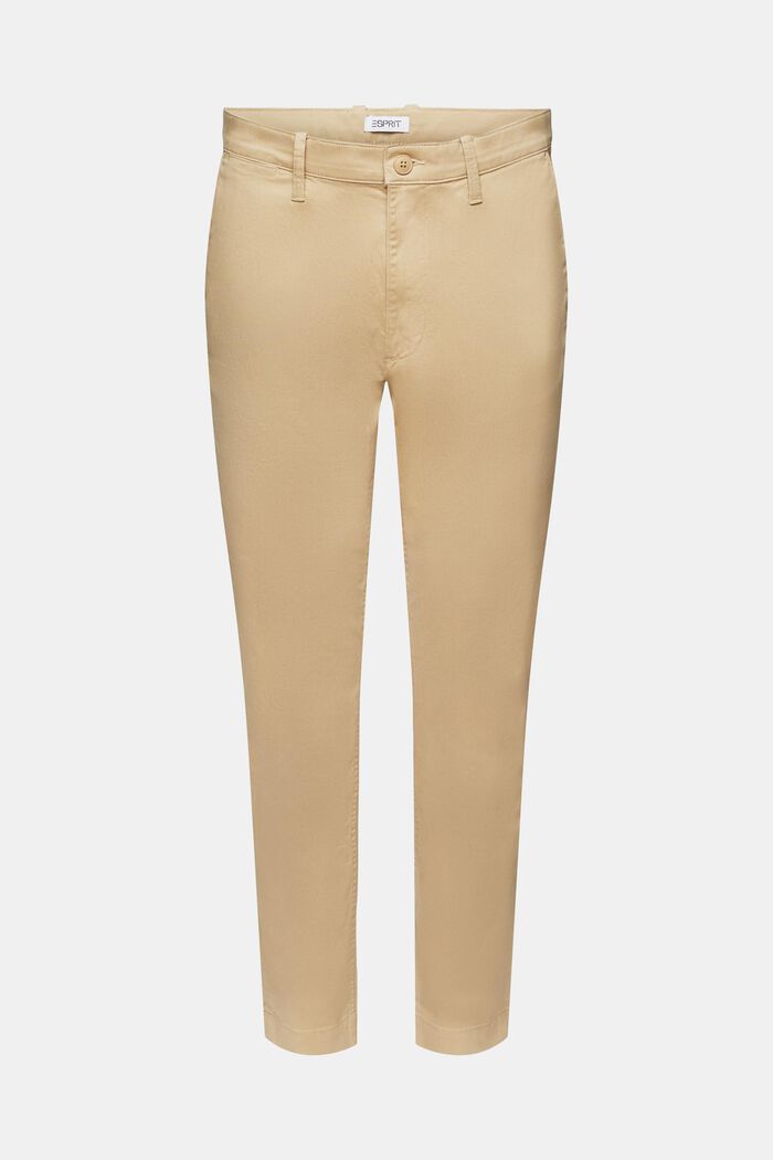 Pantalón chino de pernera slim, BEIGE, detail image number 7
