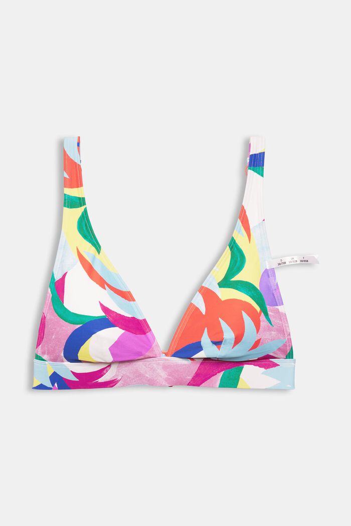 Reciclado: top de bikini con estampado colorido, VIOLET, overview