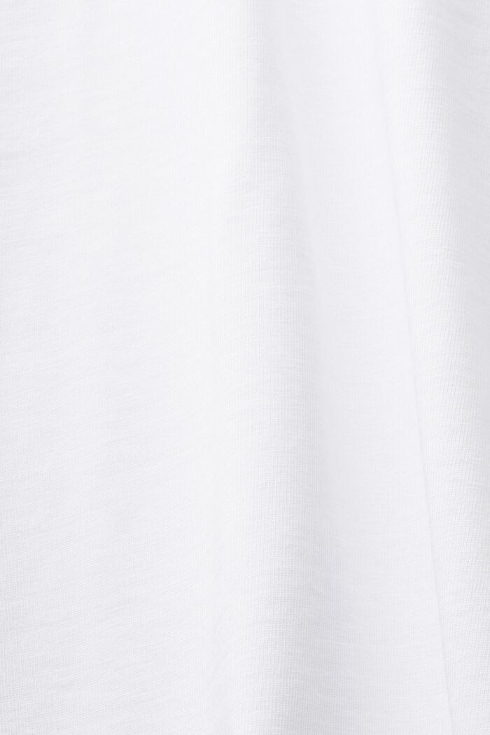 Camiseta en jersey de algodón con logotipo, WHITE, detail image number 4