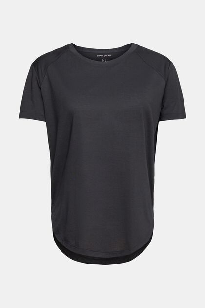 Camiseta deportiva, LENZING™ ECOVERO™, BLACK, overview