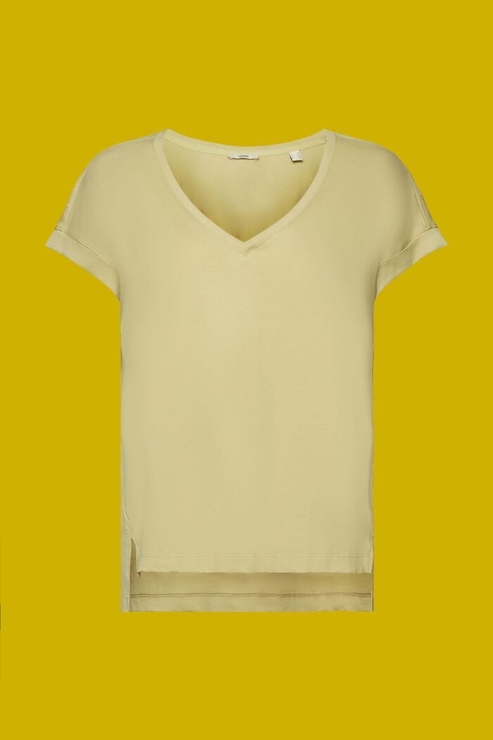 Camiseta con cuello en pico, PASTEL GREEN, detail image number 6