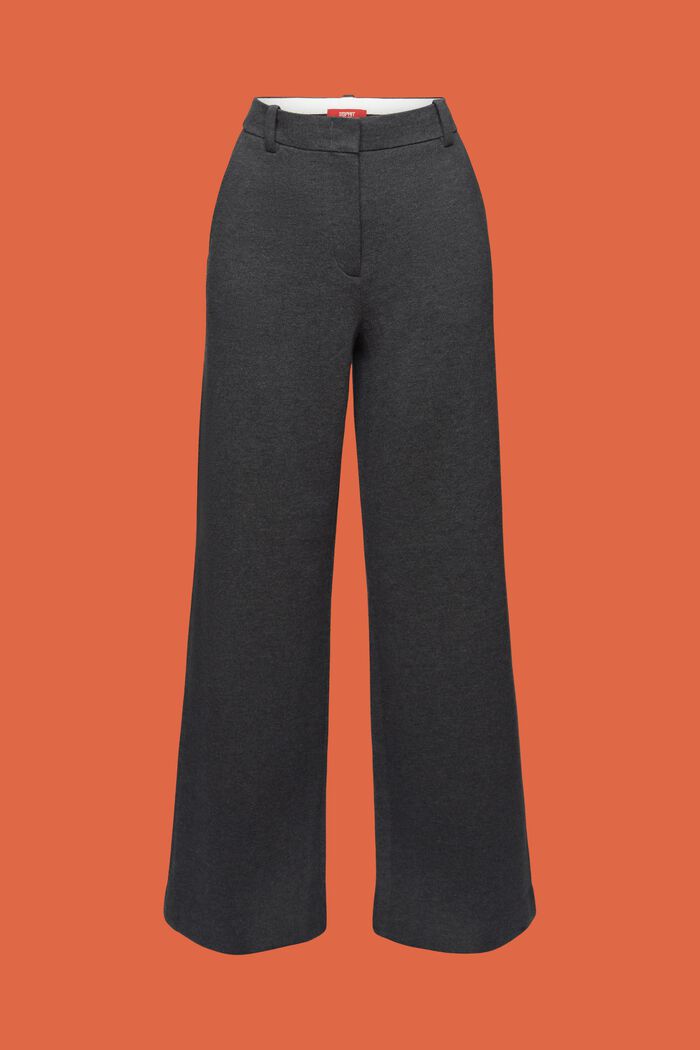 Pantalones de pernera ancha en mezcla de algodón ecológico, DARK GREY, detail image number 7