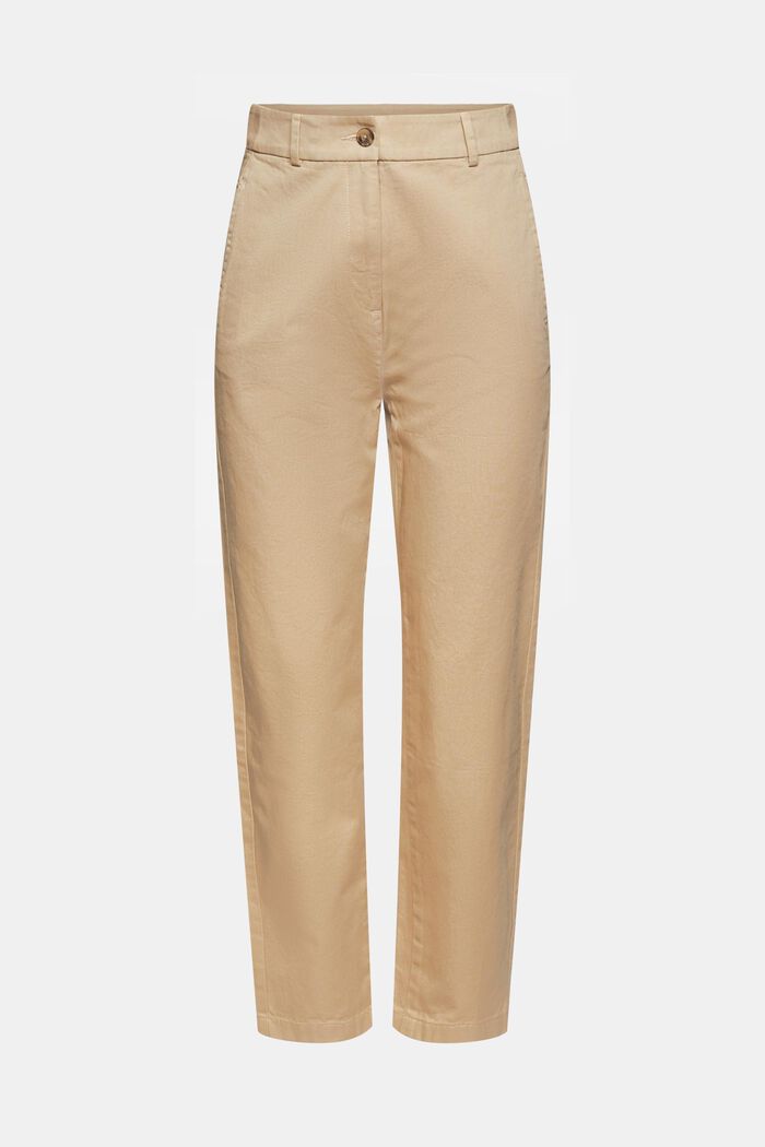 Pantalones chinos con cintura alta, SAND, detail image number 7