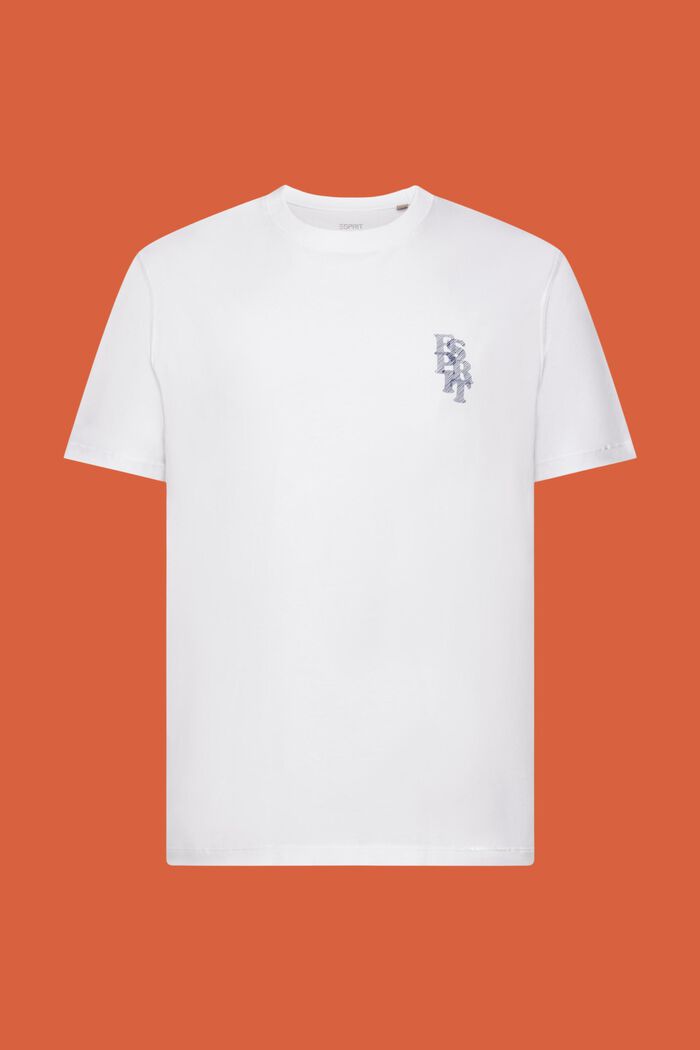 Camiseta con logotipo, 100% algodón, WHITE, detail image number 6
