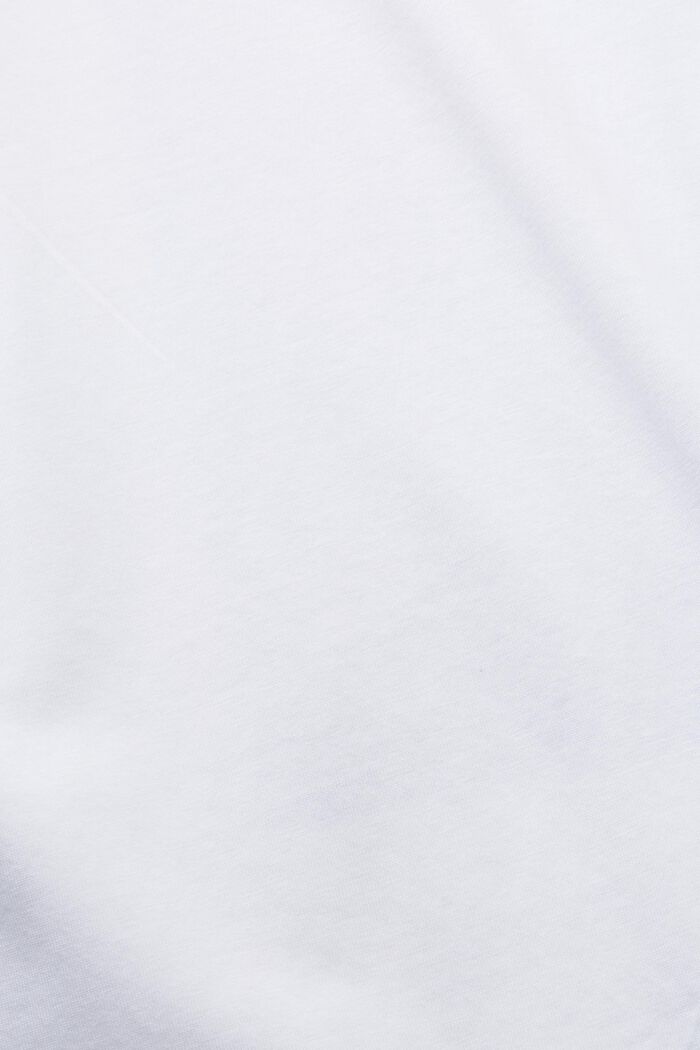 Camiseta de punto con estampado por detrás, 100% algodón, WHITE, detail image number 6