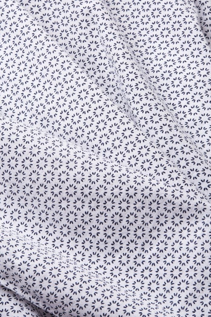 Camisa estampada en mezcla de lino, WHITE, detail image number 4
