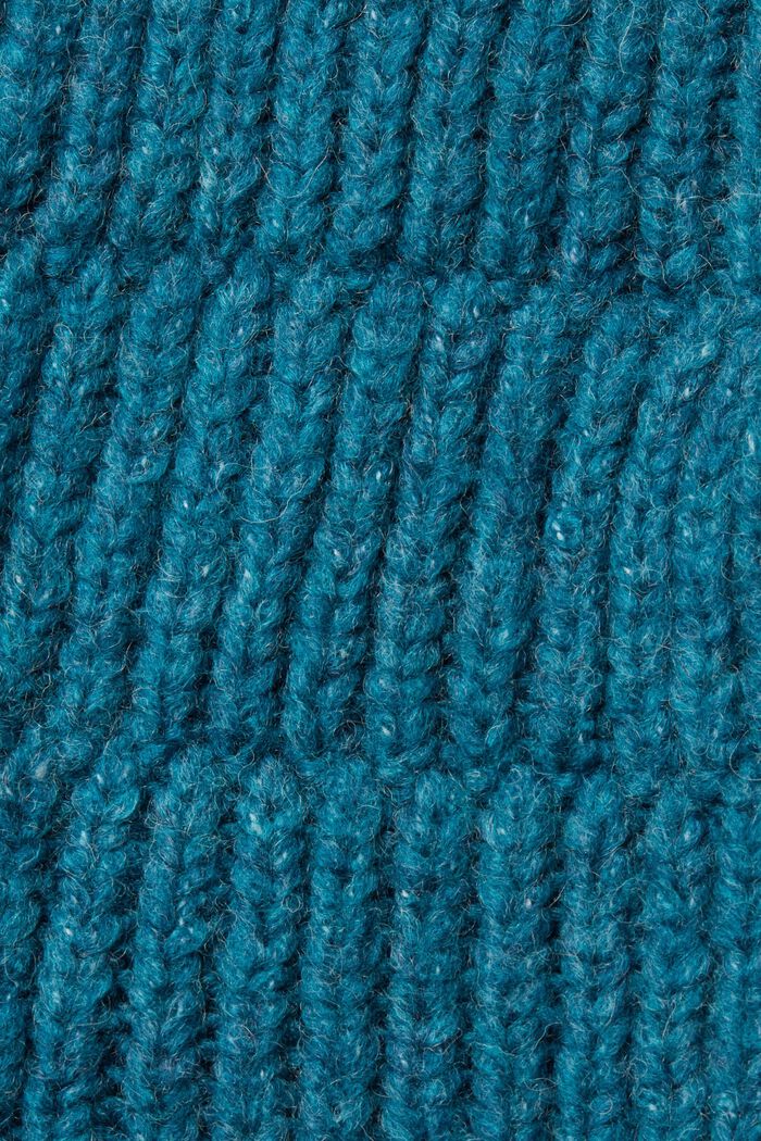 Jersey sin mangas en mezcla de lana, TEAL BLUE, detail image number 4