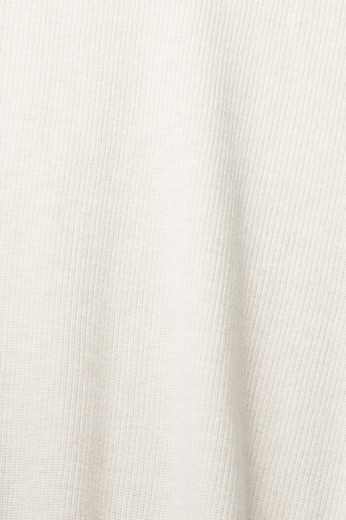 Jersey de cuello redondo, 100% algodón, OFF WHITE, detail image number 4