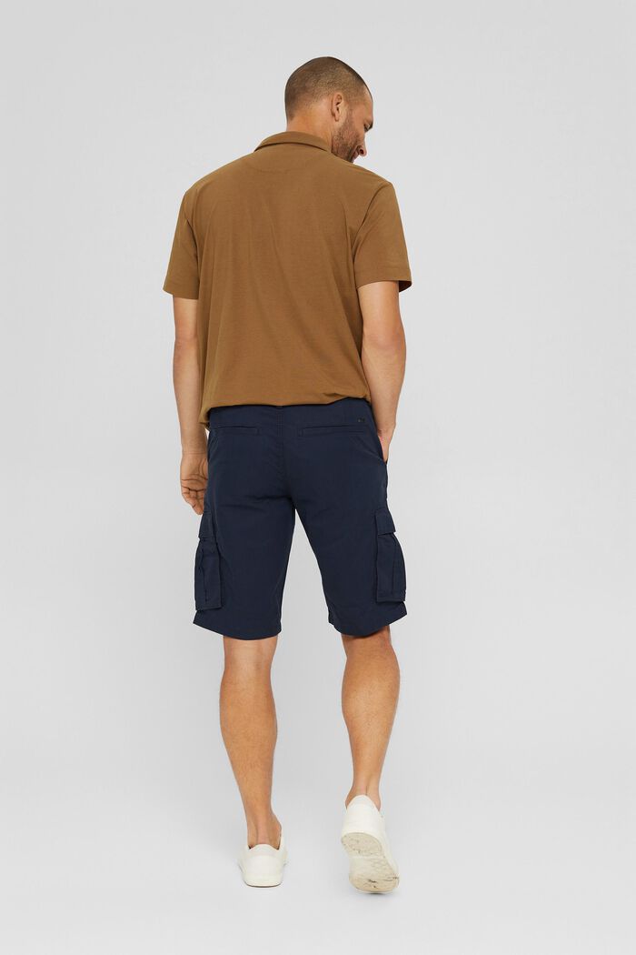 Pantalones cargo cortos en 100% algodón, NAVY, detail image number 3