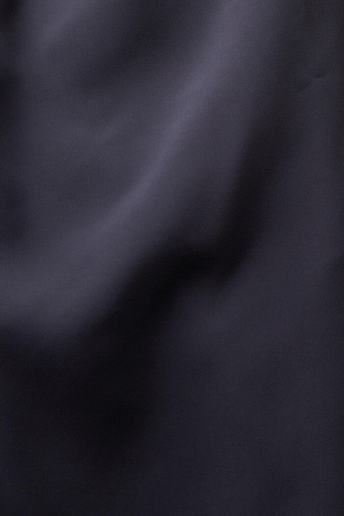 Vestido mini en crepé de china con capas, BLACK, detail image number 5