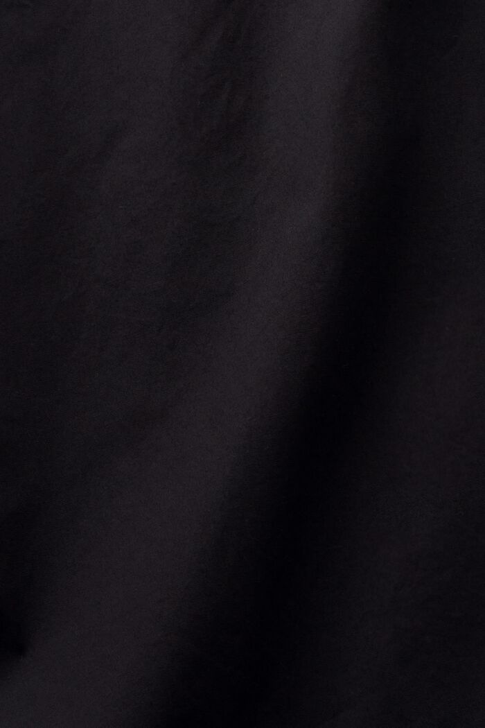 Camiseta de manga corta de algodón popelina, BLACK, detail image number 5