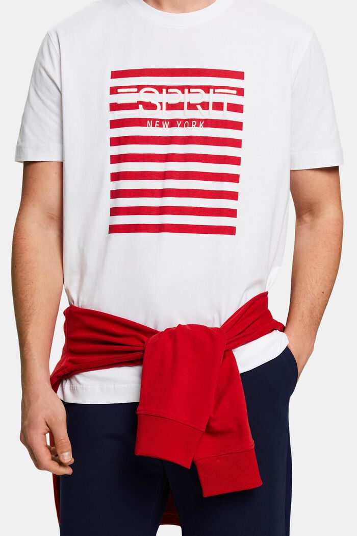 Camiseta de cuello redondo con logotipo, WHITE, detail image number 2