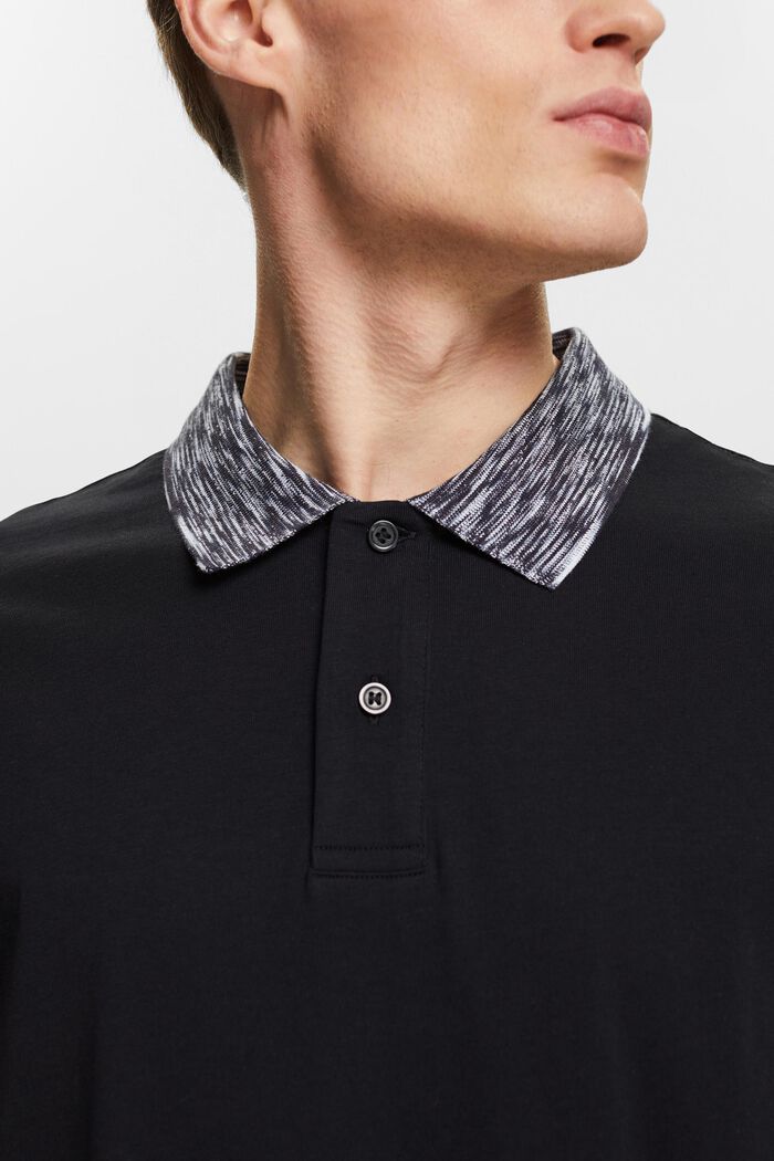 Polo cuello teñido, BLACK, detail image number 3